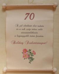 70. születésnapra